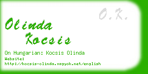 olinda kocsis business card